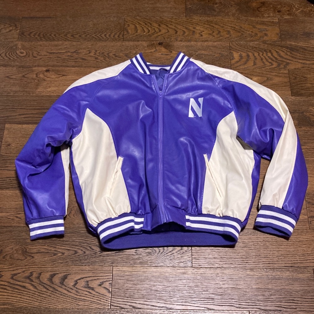 Vintage Northwestern Wildcats Steve And Barry’s Jacket Polyvinyl Size XL

L